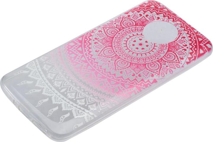 Produktbild König Design Henna Cover für Motorola Moto G5 Case Schutz Hülle Silikon Bumper Sonne Pink Neu (Motorola Moto G5)