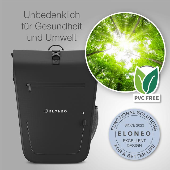 Produktbild Eloneo Fahrradtasche für Laptop (25 l, Gepäckträgertasche)
