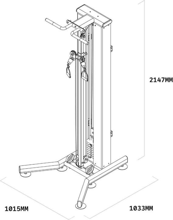 Produktbild Twheels Fitness Seilzugturm aus Eichenholz