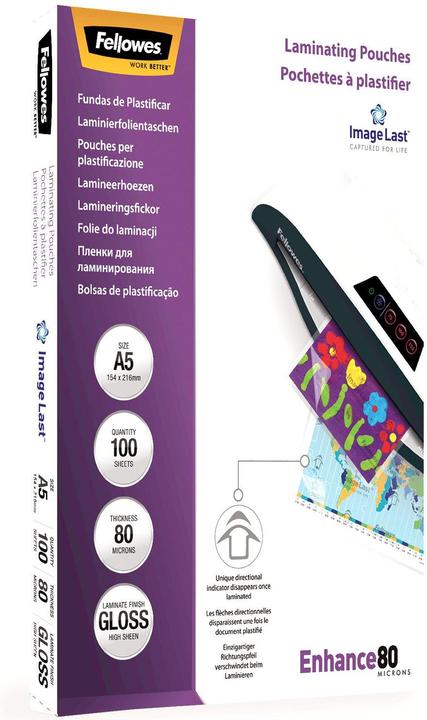 Immagine prodotto Fellowes Potenziare 80 (A5, 100 Pezzo/i, 80 µm)