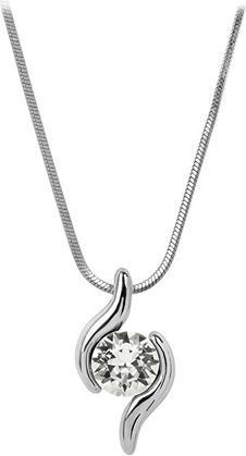 Actual product image Levien Elegant Chaton Wave Crystal Necklace (L)