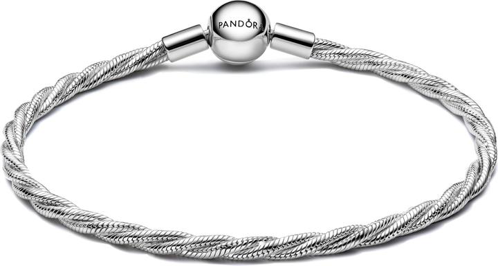 Image du produit Pandora Chaîne serpent torsadée à fermoir rond (20 cm, Argent 925)