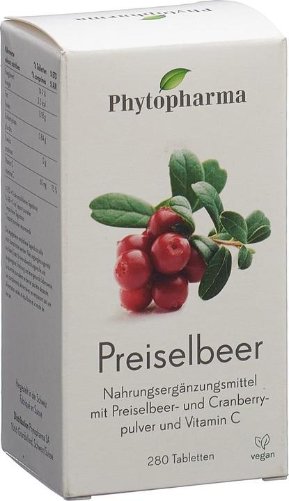 Produktbild Phytopharma Preiselbeer (280 Stück, Tabletten, 140 g)