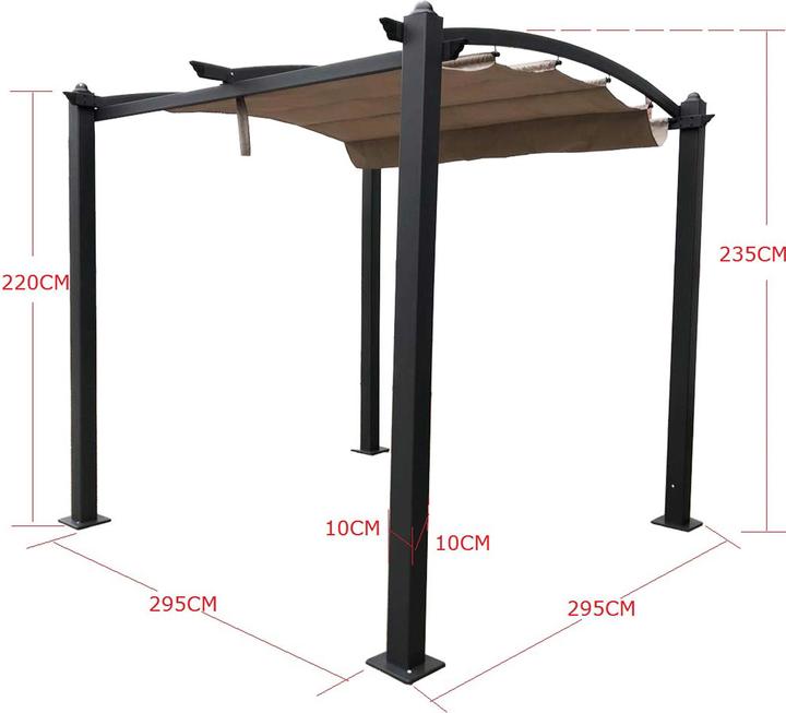 Image du produit Jet-Line Pavillon de jardin GISEH 3x3m (300 cm, 300 cm)