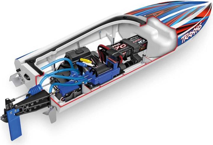 Produktbild Traxxas DISRUPTOR blau 26 Zoll V-Rumpf Boot Selbstaufrichtung ohne Akku und Ladegerät