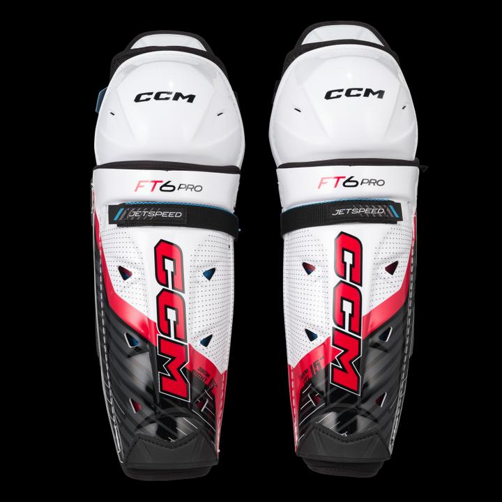 Actual product image CCM JetSpeed FT6 PRO SR hockey shin guards (15"/38cm) (38 C)
