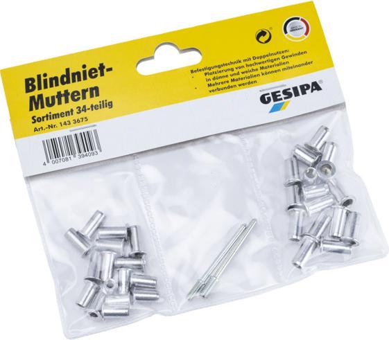 Image du produit Gesipa Rivets aveugles M4/M5,34pcs