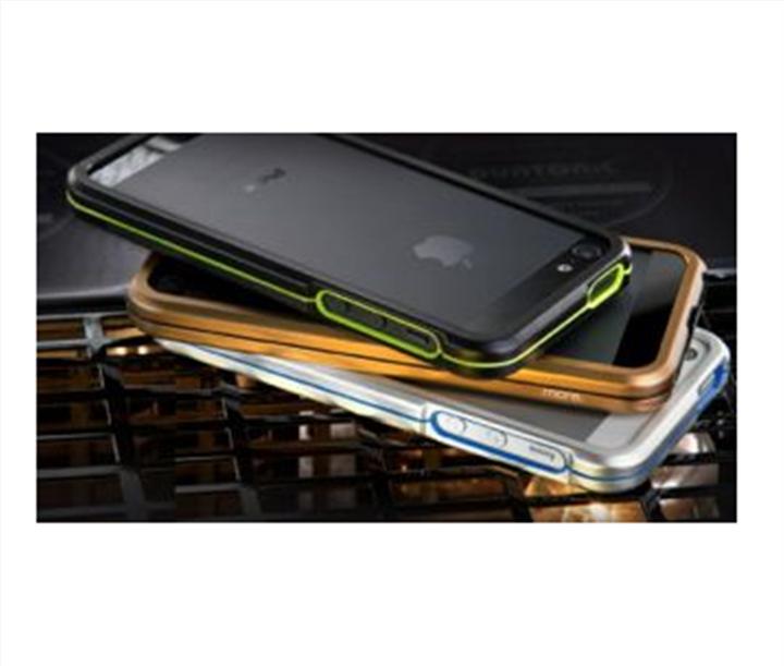 Immagine prodotto more. Armor Metal Bumper per iPhone 5/5S/SE nero/giallo neon (Apple iPhone SE, Apple iPhone 5, Apple iPhone 5s)