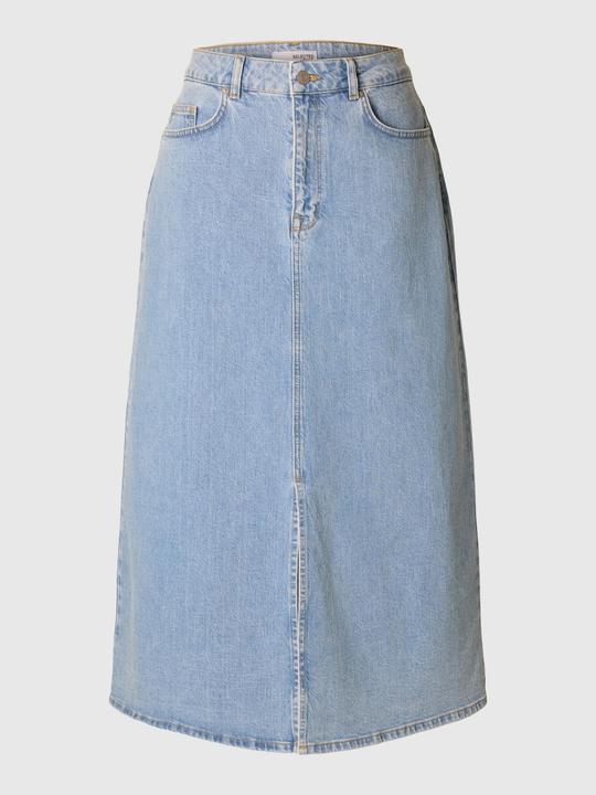 Produktbild Selected Femme Hellblauer Midi Jeansrock (36)