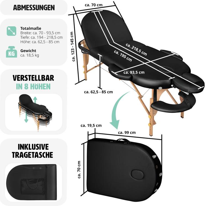 Produktbild tectake Massageliege oval