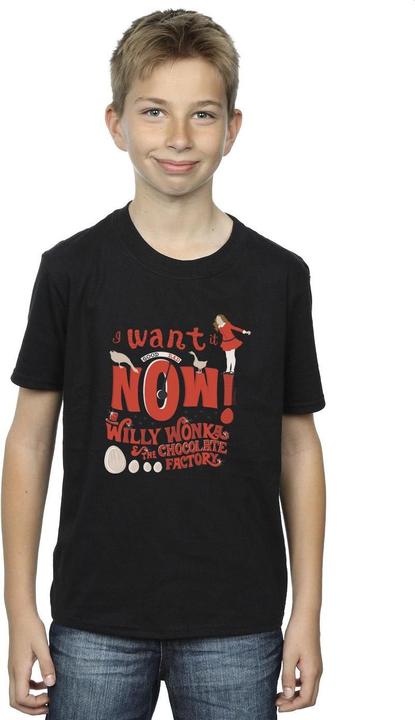 Actual product image Willy Wonka & the Chocolate Factory Boys Verruca Salt I Want It Now T-Shirt (140, 146)