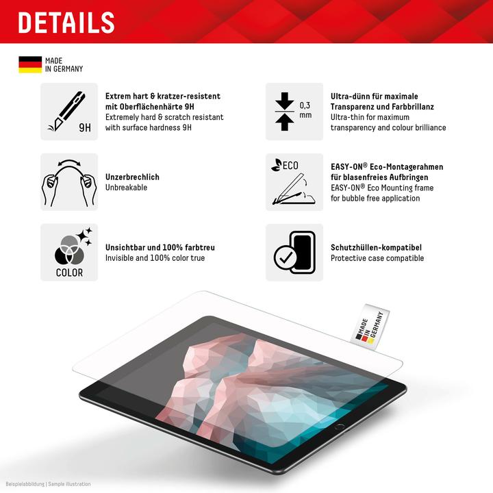 Image du produit Displex Tablet Glass, Tablet Schutzglas (1 pièce(s), iPad Air 13 2024 (M2), iPad Air 13 2025)