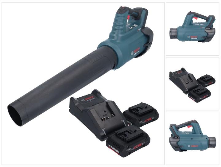 Bosch Professional Bosch GBL 18V-750 Professional Battery Blower 18 V BITURBO Brushless + 2x ProCORE battery 4.0 Ah + (Rechargeable battery operated, Leaf blower)