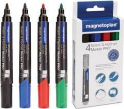 Image du produit Magnetoplan Tableau et marqueurs pour tableau de papier (Bleu clair, 3 mm, 4 x)