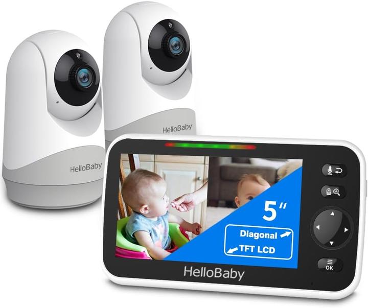 Immagine prodotto HelloBaby Video-Baby-Monitor mit Split-Screen und Nachtsicht (Video e audio)
