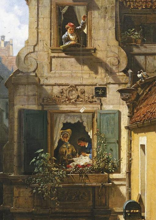 Image du produit Piatnik Spitzweg "La lettre d'amour interceptée", puzzle, 1000 pièces (1000 pièces)