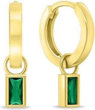 Immagine prodotto Brilio Argento - Orecchini tondi minimalisti 2in1 con zirconi EA840YG