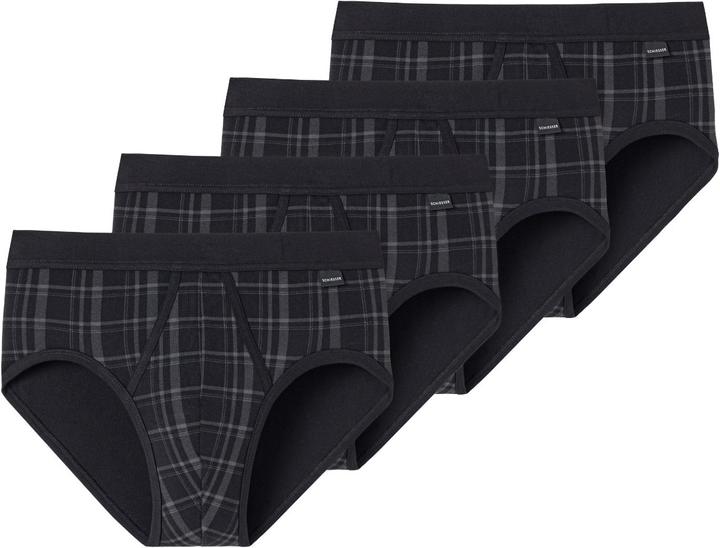Image du produit Schiesser Lot de 4 slips de sport Original Classics à fines côtes avec intervention (M, paquet de 4)