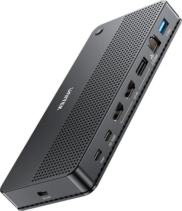 Actual product image Unitek D1104A01 13in1 MST HDMI DP 8K PD 100W Docking station (USB-C)