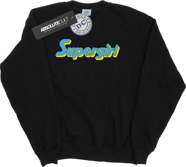 Actual product image Girls Supergirl Text Logo Sweatshirt (140, 146)