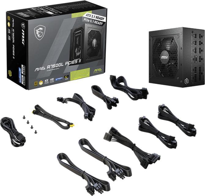 Actual product image MSI MAG A750GL PCIE5 II (750 W)