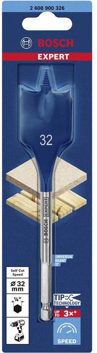 Produktbild Bosch Professional Zubehör EXPERT Self Cut Speed Flachfräsbohrer, 32 x 152 mm (32 Millimeter)