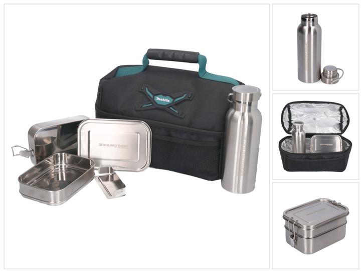 Actual product image Makita Toolbrothers lunch pack with insulated bag + Toolbrothers Fan stainless steel lunch box 1340