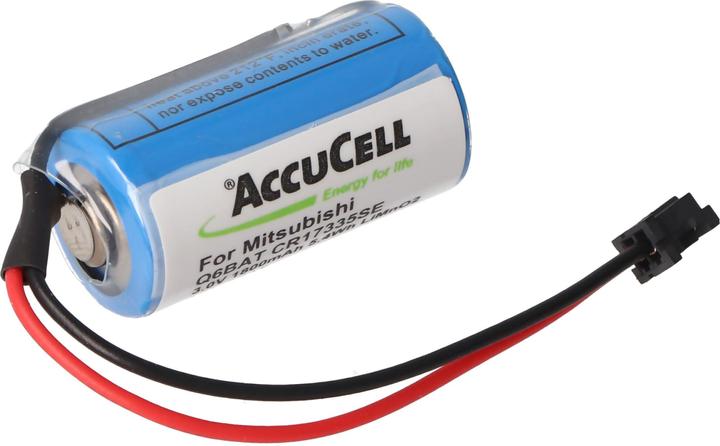Produktbild AccuCell Batterie passend für Mitsubishi Q6BAT CR17335SE, Q02CPU (1 Stk., Gerätespezifisch, 1800 mAh)
