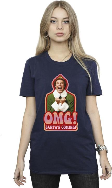 Immagine prodotto Elf Santa's Coming Maglietta Ampia Donna (L)