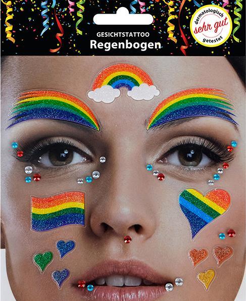 Produktbild Sombo Gesichts Tattoo Rainbow