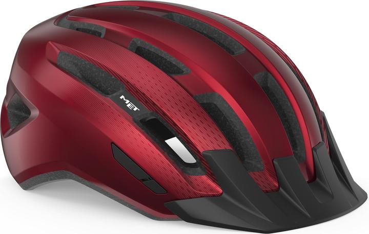 Produktbild MET Helm Downtown Mips, Red, Glossy, S/M (52 - 58 cm)