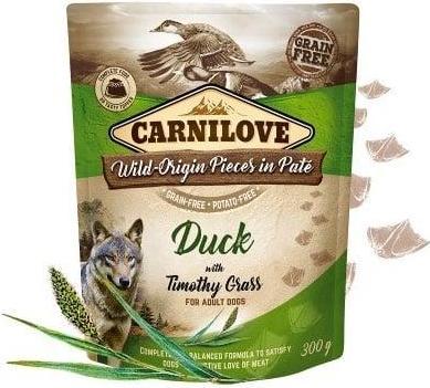 Immagine prodotto Carnilove Cane adulto Pouch Paté Anatra & Timothy Grass (Adulto, 1 pz., 300 g)
