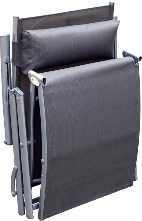 Produktbild Outsunny Gartenliege Metall, Stoff Grau (180 cm)