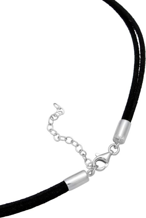 Image du produit Elli Collier Choker coeur bande velours noir 925 argent (Similicuir, Argent sterling 925, Pas de pierre, 32 cm)