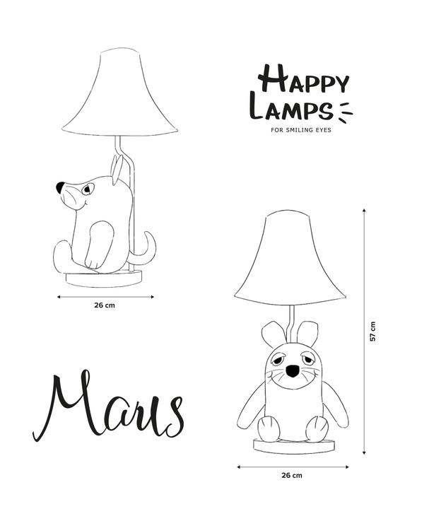 Produktbild Happy Lamps Maus von der Sendung mit der Maus, LED Tischleuchte, handgefertigt (5400 lm)