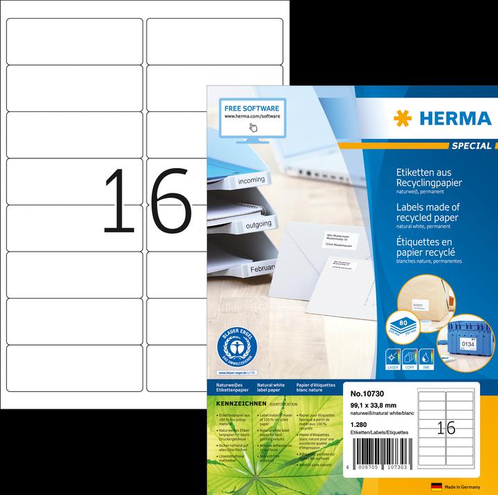 Image du produit HERMA Étiquettes recyclées A4