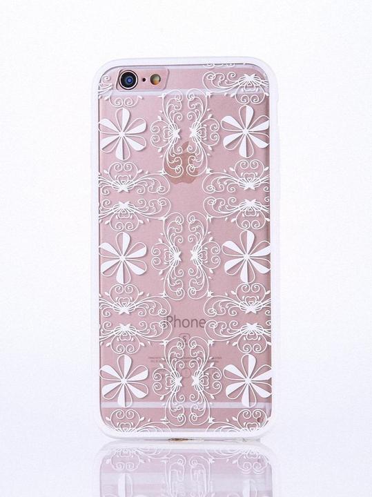 Produktbild König Design Apple iPhone 7 Handy Hülle Mandala Case Schutzhülle Motiv Cover Ornamente Weiss (Apple iPhone SE (2nd Gen), Apple iPhone 7)