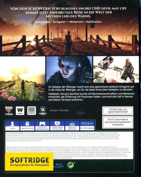 Produktbild Hellblade Sensuas Sacrifice (PS4, DE)