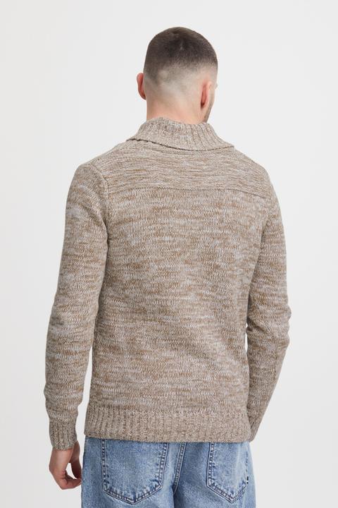 Actual product image Solid Phil Men's Jumper Chunky Knit Pullover With Shawl Collar Made Of 100% Cotton (XXL)