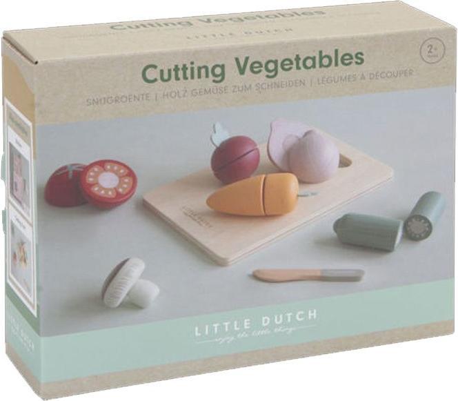 Actual product image Little Dutch Wooden vegetable cutting part