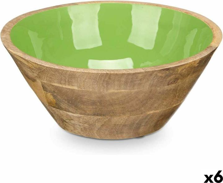 Image du produit Gift Schüssel MALI-701 G grün Lack Mango-Holz 24,3 x 10,5 x 24,3 cm (6 Stück) (6 x)