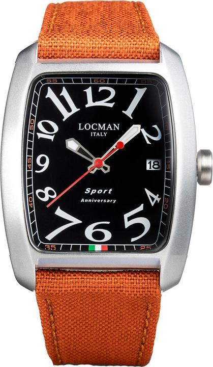 Produktbild Locman Italy Herrenuhr Sport Anniversary orange/schwarz Ref. 0471 (Analoguhr, 37 mm)