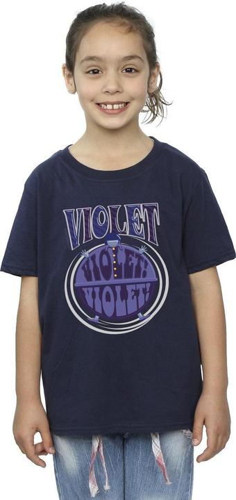 Actual product image Willy Wonka & the Chocolate Factory Girls Violet Turning Violet Cotton T-Shirt (140, 146)