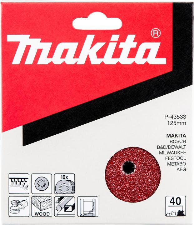 Immagine prodotto Makita Carta vetrata eccentrica con velcro (40)