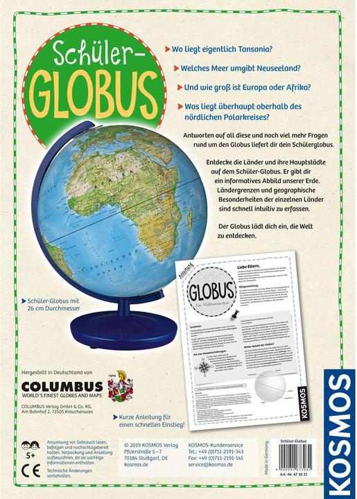 Image du produit Kosmos Globe des étudiants (26 cm)