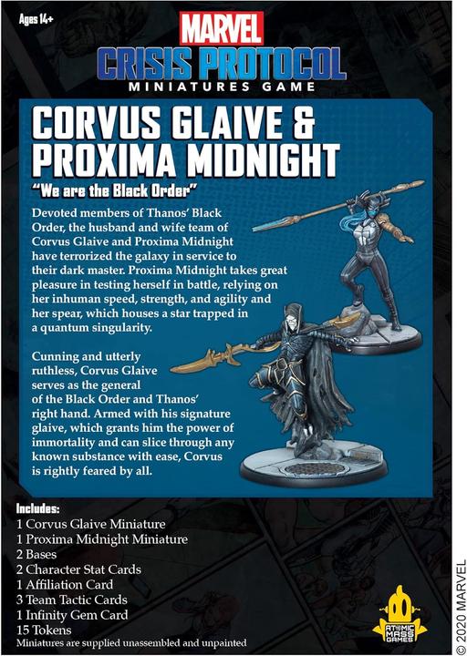 Actual product image Atomic Mass Games Marvel Crisis Protocol: Corvus Glaive & Proxima Midnight
