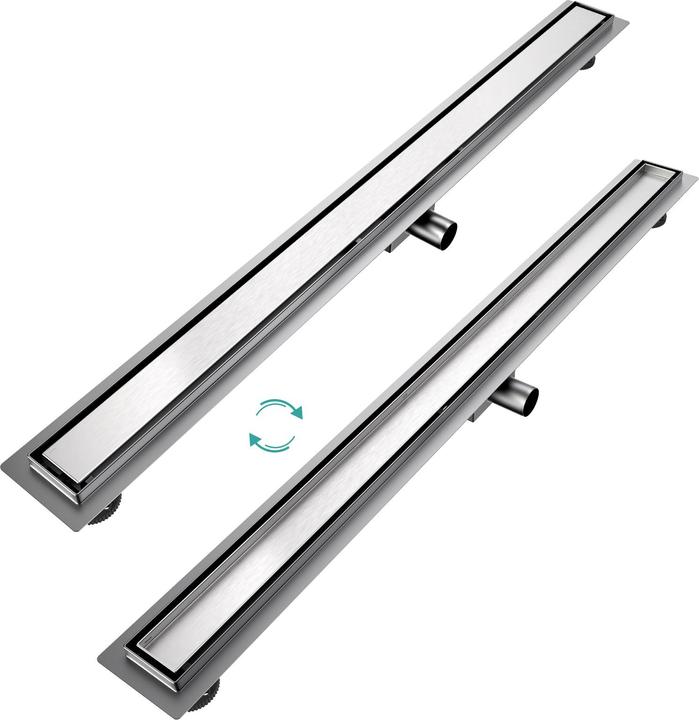 Produktbild Emke Duschrinne Edelstahl, Bodenablauf Komplettset Siphon mit Geruchsstop, Haarsieb, 1100cm (1100 mm)