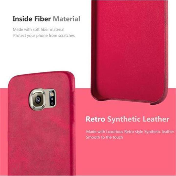 Actual product image Cadorabo Hard cover faux leather with texture (Samsung Galaxy S6 Edge)