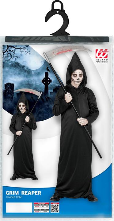 Actual product image Magni Grim Reaper costume size 164 robe with hood (164)