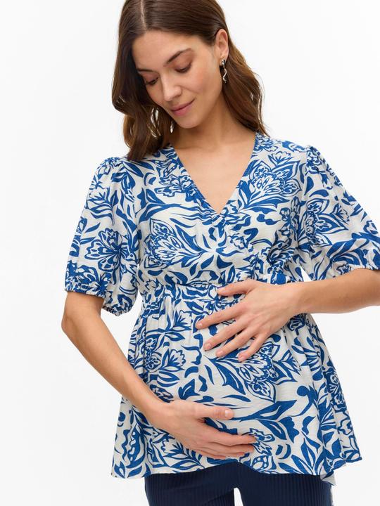 Image du produit Mamalicious Normal geschnitten V-Ausschnitt Top Bluse (L)